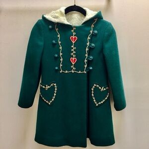 Children’s vintage Rothschild Green Coat-approx size 7 see pics for measurements